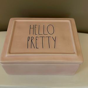 Rae Dunn - HELLO PRETTY - ceramic jewelry box